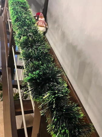 ŁAŃCUCH CHOINKOWY zielony 6m GIRLANDA ŚWIĄTECZNA NA CHOINKĘ XXL gruby 15cm