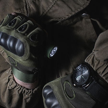 Rękawice Taktyczne Ochronne Usztywniane Ochrona kostek Bez palców r. XL