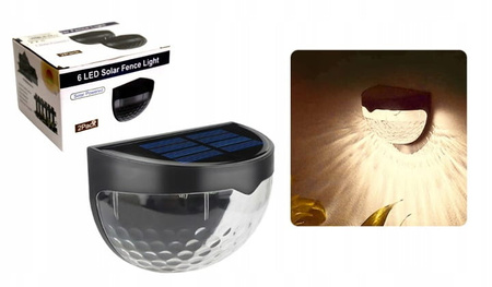LAMPA KINKIET SOLARNA NAŚCIENNA OGRODOWA 2SZT 6 LED LAMPY ZEWNETRZNE