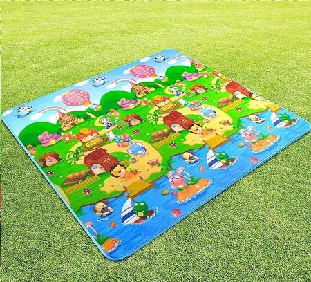 GRUBA MATA DWUSTRONNA PIANKOWA 200X180CM TERMICZNA ZWIJANA GRUBA XXL