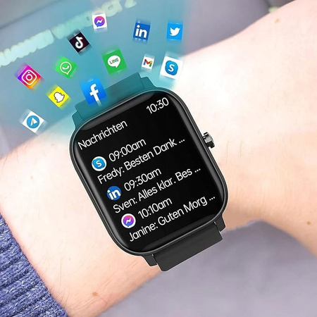SMART WATCH ZEGAREK MĘSKI DAMSKI DUŻO FUNKCJI POLSKIE MENU WODOODPORNY