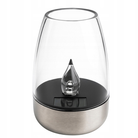 ZNICZ SOLARNY LED ŚWIECZKA ŚWIECA SENSOR ZMIERZCHU METALOWY WKŁAD DO ZNICZY