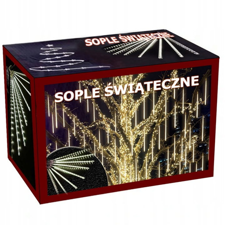 Lampki sople meteory led śnieg 30cm ip44 SPADAJĄCY ŚNIEG ZEWNĘTRZNE