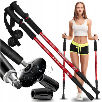 KIJKI DO NORDIC WALKING KIJE DO CHODZENIA PO GRÓRACH REGULOWANE TREKKINGOWE