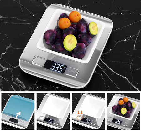 WAGA KUCHENNA CYFROWA ELEKTRONICZNA PRECYZYJNA 0.1g -5kg LCD DOTYKOWA