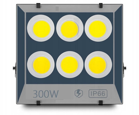 HALOGEN LED NA ZEWNĄTRZ DO OGRODU GARAŻU BUDOWY HALI 300W WODOODPORNY