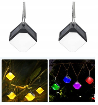 2x ZAWIESZKA LED SOLARNA KAGANEK RGB LUB CIEPŁY