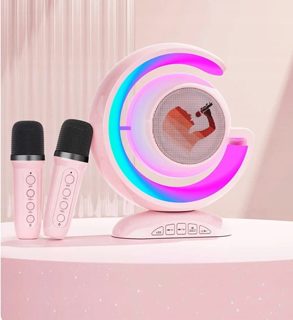 GŁOŚNIK KARAOKE BEZPRZEWODOWY MOCNY BLUETOOTH + 2 MIKROFONY NA PREZENT