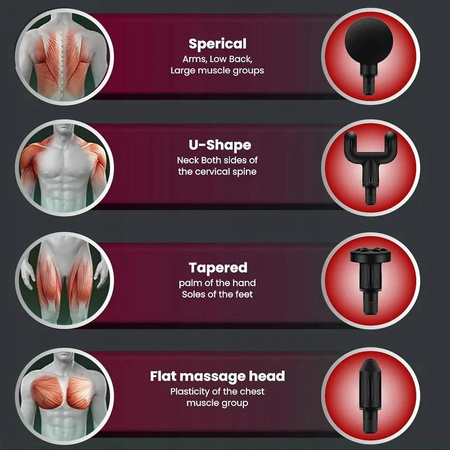 PISTOLET DO MASAŻU MASAŻER DO PLECÓW STÓP KARKU CIAŁA SZYJI massage gun