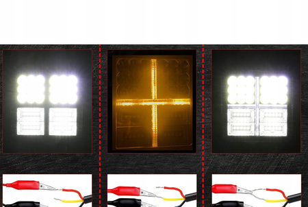 LAMPA ROBOCZA PANEL LED KWADRATOWY DO CIĘZARÓWKI CIĄGNIKA QUADA 177W
