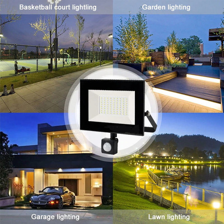 Lampa Naświetlacz LED 20W CZUJNIK RUCHU CERTYFIKAT