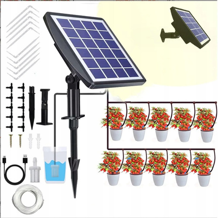 SOLARNY SYSTEM NAWADNIANIA ROŚLIN WARZYW AUTOMATYCZNY 15M OGRODU STEROWNIK