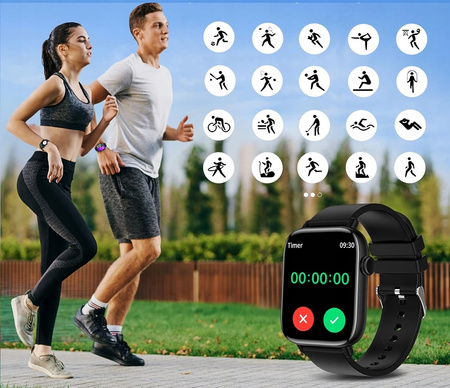 ZEGAREK SMART WATCH SMARTWATCH SPORT ROZMOWY POŁĄCZENIA MĘSKI