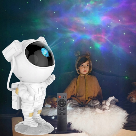 ASTRONAUTA PROJEKTOR DO POKOJU DZIECI KOSMOS RZUTNIK GWIAZD PILOT PREZENT