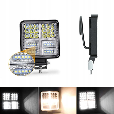 LAMPA ROBOCZA PANEL LED KWADRATOWY DO CIĘZARÓWKI CIĄGNIKA QUADA 177W