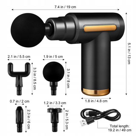 PISTOLET DO MASAŻU MASAŻER DO PLECÓW STÓP KARKU CIAŁA SZYJI massage gun