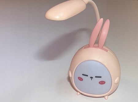 Lampka biurkowa KRÓLIK RGB szkolna NOCNA NA BIURKO USB LAMPA 3 TRYBY