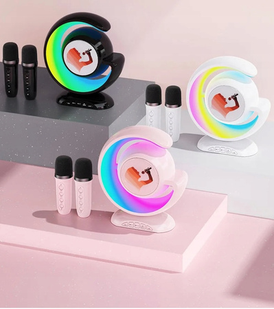 GŁOŚNIK KARAOKE BEZPRZEWODOWY MOCNY BLUETOOTH + 2 MIKROFONY NA PREZENT