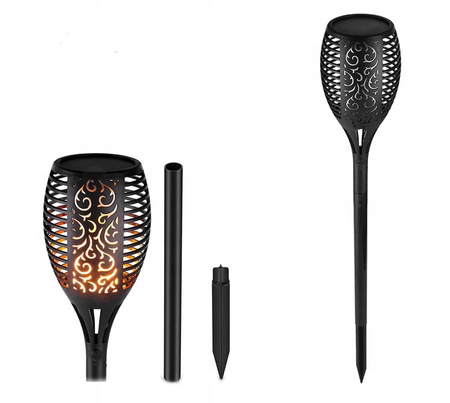 Pochodnia Solarna Lampa LED Ogrodowa PŁOMIEŃ 78 CM