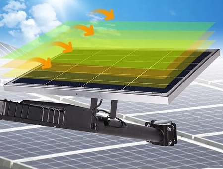 LAMPA ULICZNA LED SOLARNA 100W - PRZEMYSŁOWY MODEL Z BATERIĄ 20 Ah