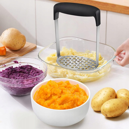 TŁUCZEK DO ZIEMNIAKÓW UBIJAK METALOWY DUZY SOLIDNY PRASKA PUREE