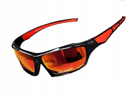 OKULARY ROWEROWE SPORTOWE PRZECIWSŁONECZNE MĘSKIE UV400 KAT.2 POLARYZACJA