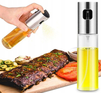 BUTELKA NA OLEJ ZE SPRYSKIWACZEM 100ML NA OLIWĘ OCET Z ROZPYLACZEM SZKLANY