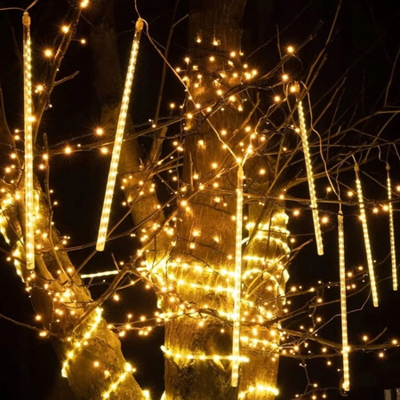 Lampki sople meteory led śnieg 30cm ip44 SPADAJĄCY ŚNIEG ZEWNĘTRZNE