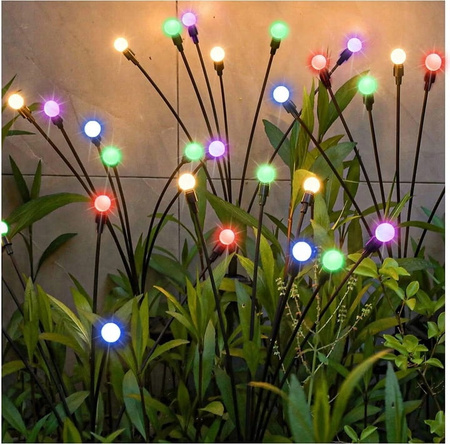 OGRODOWE KULECZKI LED SWING - KOLOROWE LAMPKI SOLARNE DO OGRODU (2 SZTUKI)