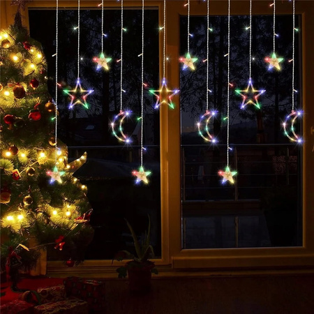 GIRLANDA LED NA BOŻE NARODZENIE RGB DŁUGA 400cm RGB NA BALKON OKNO