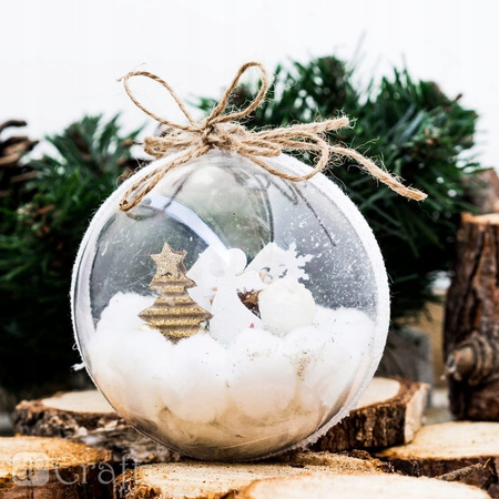 ZESTAW BOMBEK AKRYLOWYCH 10x OTWIERANE 8CM BOMBKI PRZEŹROCZYSTE