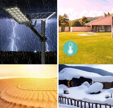 LAMPA ULICZNA LED SOLARNA 100W - PRZEMYSŁOWY MODEL Z BATERIĄ 20 Ah