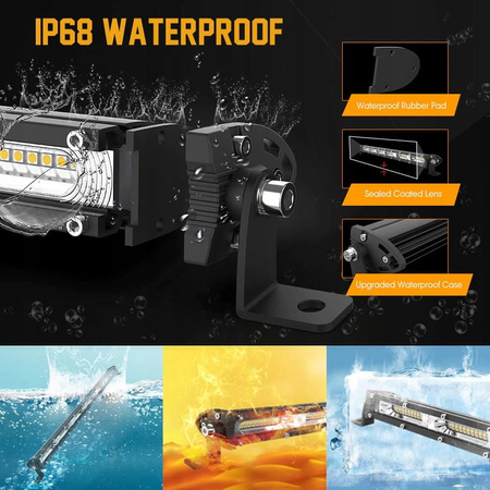 LAMPA ROBOCZA PANEL LED BAR 67 cm 800W 12 24V CREE DALEKOSIĘŻNA QUAD