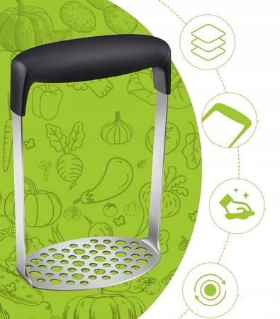 TŁUCZEK DO ZIEMNIAKÓW UBIJAK METALOWY DUZY SOLIDNY PRASKA PUREE