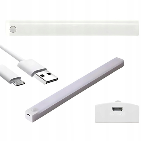 LAMPKA PODSZAFKOWA LED Z CZUJNIKIEM RUCHU 20CM POD MEBLE SAMOPRZYLEPNA