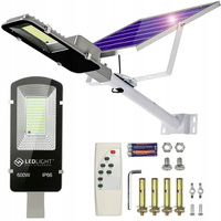 LATARNIA OGRODOWA LAMPA SOLARNA NA SŁUP MOCNA 600W PANEL ULICZNA 102LED