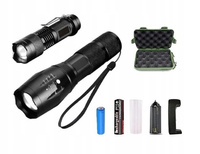 2 x Latarka Taktyczna LED CREE XM-L T6 i Q5 ZOOM