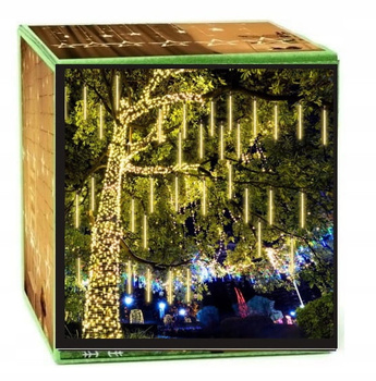Lampki sople meteory led śnieg 30cm ip44 SPADAJĄCY ŚNIEG ZEWNĘTRZNE
