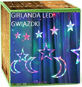 GIRLANDA LED NA BOŻE NARODZENIE RGB DŁUGA 400cm RGB NA BALKON OKNO