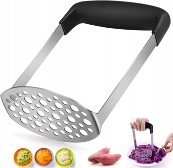 TŁUCZEK DO ZIEMNIAKÓW UBIJAK METALOWY DUZY SOLIDNY PRASKA PUREE