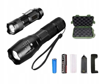 2 x Latarka Taktyczna LED CREE XM-L T6 i Q5 ZOOM