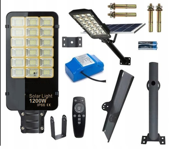 LAMPA ULICZNA LED SOLARNA 1200W PRZEMYSLOWA 80 Ah