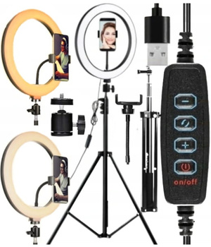 Lampa Pierścieniowa LED Ring 30cm Pilot + Statyw 220cm Makijaż YouTube