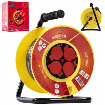 PRZEDŁUŻACZ BĘBNOWY BUDOWLANY 50 METRÓW 3x2,5 PEWNY SPRZĘT OGRODOWY