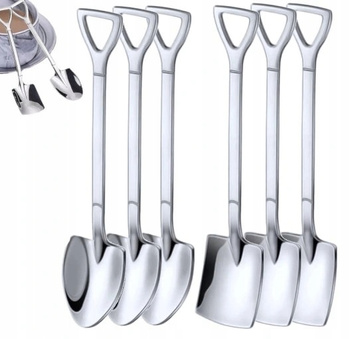 OZDOBNE ŁYŻECZKI MAŁE DO HERBATY ŁYŻECZKA FARMERA PREZENTOWE ZESTAW 8X