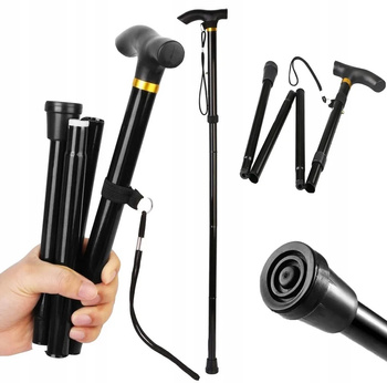 LASKA INWALIDZKA SKŁADANA LEKKA REGULOWANA ORTOPEDYCZNA NORDIC WALKING