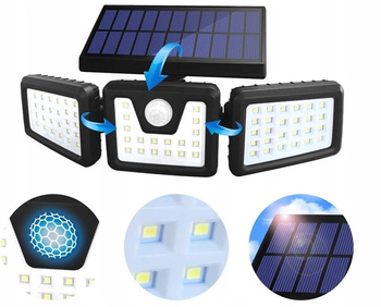 LAMPA LED SOLARNA CZUJNIK RUCHU ZMIERZCHU 360 307