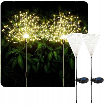 2x Lampa solarna ogrodowa wbijana LED 100cm 90 led