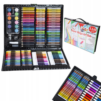Zestaw Artystyczny do Malowania Walizka 168 elementów dla dzieci