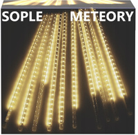 SOPLE METEORYTY 50CM 8 SOPLI SPADAJĄCY ŚNIEG OZDOBA BOŻE NARODZENIE CIEPŁE